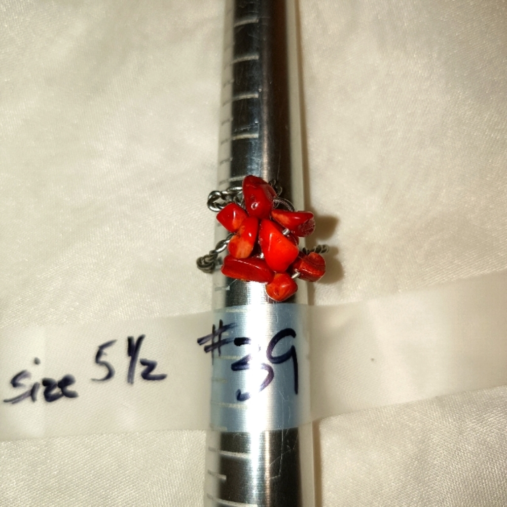 Carnelian crystal wire ring